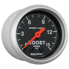 AutoMeter Products 3302 2-1/16 Boost 0-15 psi, FSM, Sport Comp