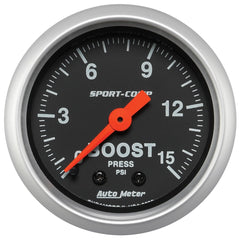 AutoMeter Products 3302 2-1/16 Boost 0-15 psi, FSM, Sport Comp
