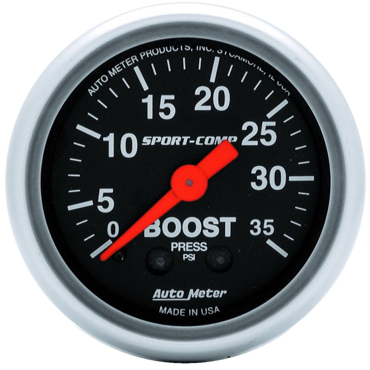 AutoMeter Products 3304 GAUGE; BOOST; 2 1/16in.; 35PSI; MECHANICAL; SPORT-COMP