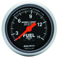 AutoMeter Products 3313 Fuel Press 0-15 PSI