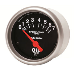 AutoMeter Products 3327-M Gauge; Oil Pressure; 2 1/16in.; 7 BAR; Electric; Sport-Comp