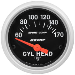 AutoMeter Products 3336-M Gauge, Cylinder Head Temp, 2 1/16 60-170, Electric, Sport-Comp
