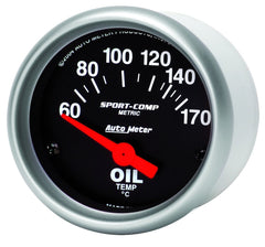 AutoMeter Products 3348-M Gauge; Oil Temp; 2 1/16in.; 60-170? F; Electric; Sport-Comp