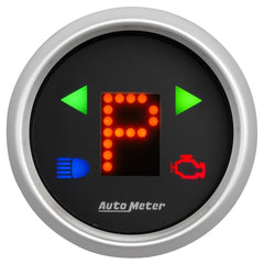 AutoMeter Products 3359 2-1/16 Black Dial, Flat Lens, Dull Clear Anodized Super, Red Display
