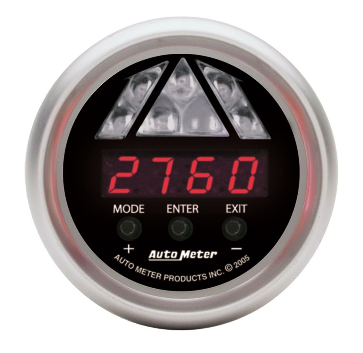 AutoMeter Products 3387 Shift Light 1 Stage Amber Shift Red Led Black Dial