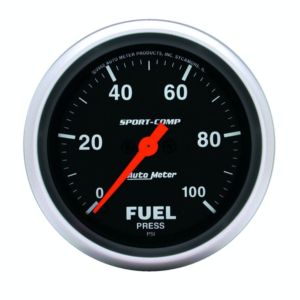 AutoMeter Products 3563 GAUGE; FUEL PRESSURE; 2 5/8in.; 100PSI; DIGITAL STEPPER MOTOR; SPORT-COMP