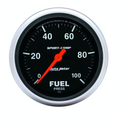 AutoMeter Products 3563 GAUGE; FUEL PRESSURE; 2 5/8in.; 100PSI; DIGITAL STEPPER MOTOR; SPORT-COMP