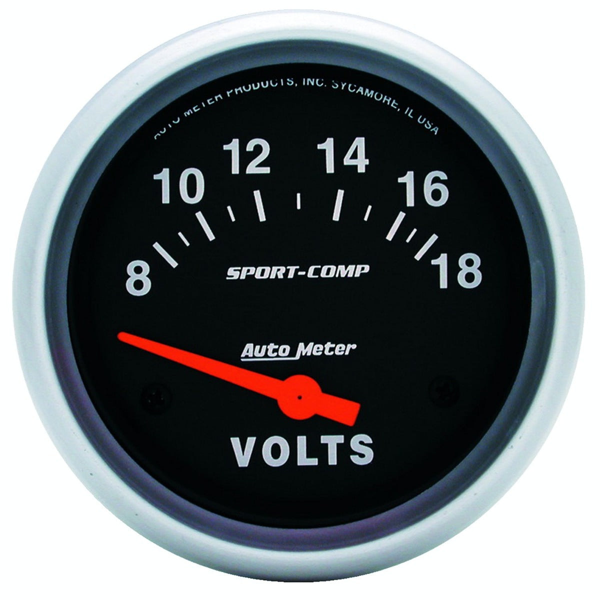 AutoMeter Products 3592 Gauge; Voltmeter; 2 5/8in.; 18V; Electric; Sport-Comp