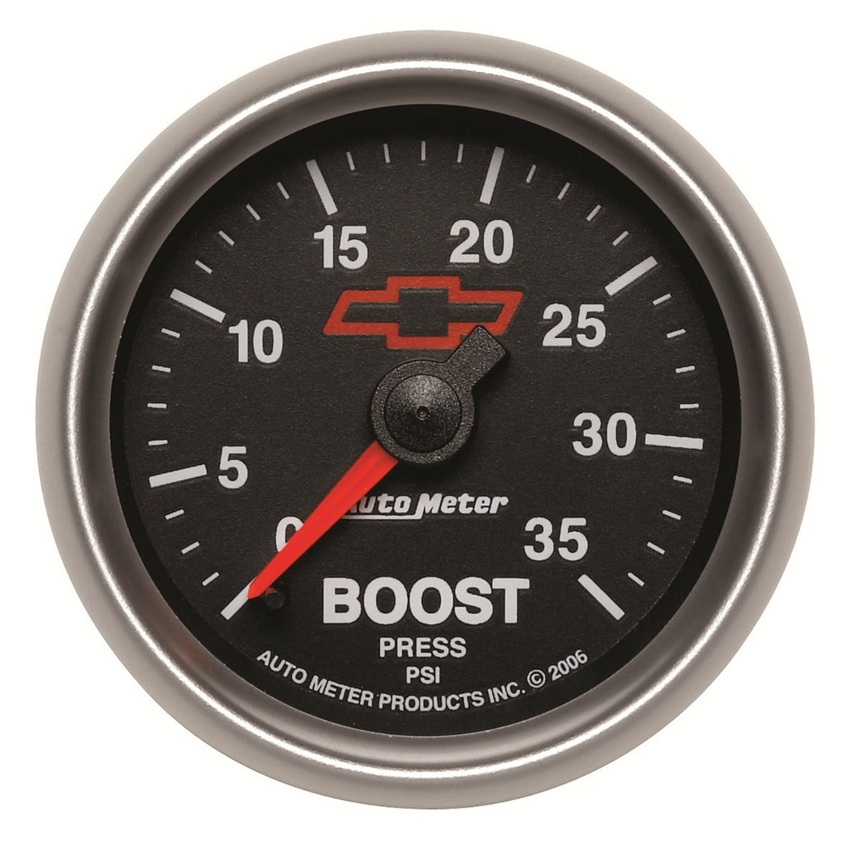 AutoMeter Products 3604-00406 2-1/16 Boost 0-35 PSI Mech, GM Red Bowtie