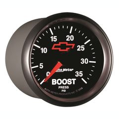 AutoMeter Products 3613-00406 2-1/16 Fuel Level 0 90 Ohms GM Short Sweep Electric, GM Red Bowtie