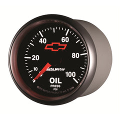 AutoMeter Products 3621-00406 2-1/16 Oil Press 0 100 PSI Mech, GM Red Bowtie