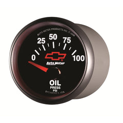 AutoMeter Products 3627-00406 GM Series Electric Oil Pressure Gauge 2 1/16in. 0-100 psi Short Sweep, GM Red