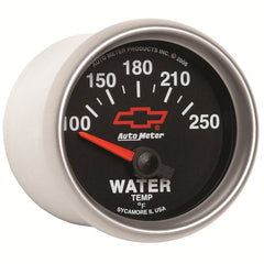 AutoMeter Products 3637-00406 2-1/16 Water Temp 100 250 F Short Sweep Elec, GM Red Bowtie