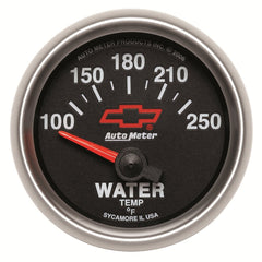 AutoMeter Products 3637-00406 2-1/16 Water Temp 100 250 F Short Sweep Elec, GM Red Bowtie