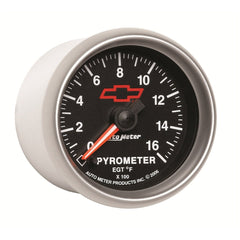 AutoMeter Products 3644-00406 2-1/16 Pyrometer Kit 0 1600 F Full Swp Elec, GM Red Bowtie