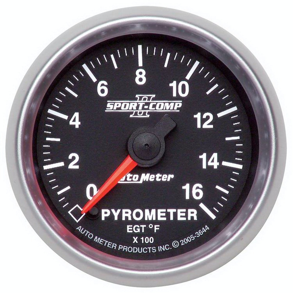 AutoMeter Products 3644 Pyrometer Gauge (EGT), 2 1/16, 1600? F, Digital Stepper Motor, Sport-Comp II
