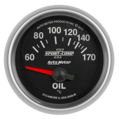 AutoMeter Products 3648-M Oil Temperature Gauge 2 1/16 60-170? F, Electric Sport Comp II