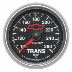 AutoMeter Products 3657-00406 2-1/16 Trans Temp 100 260 F Full Sweep Elec, GM Red Bowtie