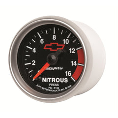 AutoMeter Products 3674-00406 GAUGE; NITROUS PRESSURE; 2 1/16in.; 1600PSI; DIGITAL STEPPER MOTOR; GM BOWTIE BL