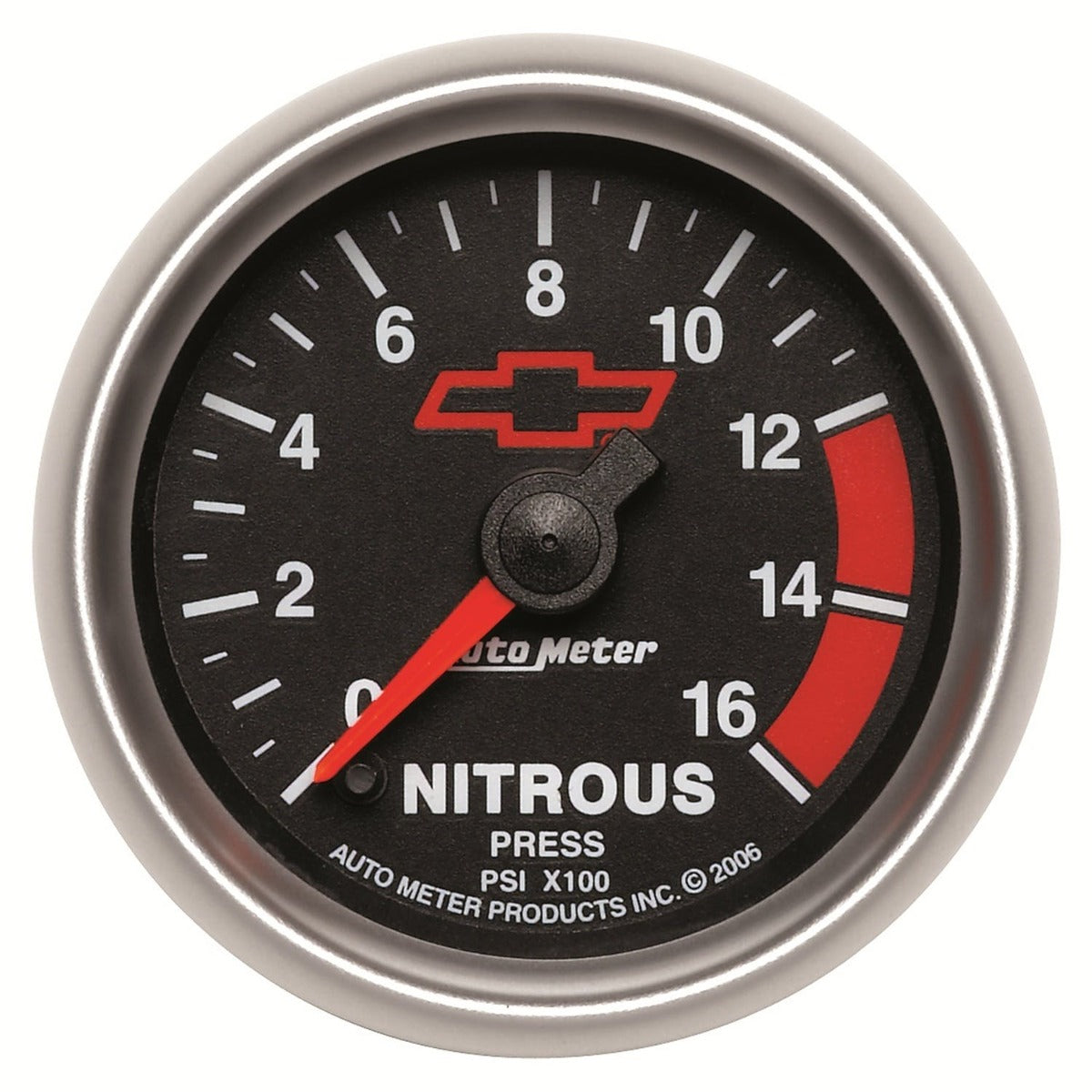 AutoMeter Products 3674-00406 GAUGE; NITROUS PRESSURE; 2 1/16in.; 1600PSI; DIGITAL STEPPER MOTOR; GM BOWTIE BL