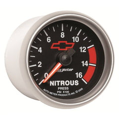 AutoMeter Products 3674-00406 GAUGE; NITROUS PRESSURE; 2 1/16in.; 1600PSI; DIGITAL STEPPER MOTOR; GM BOWTIE BL
