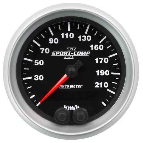 AutoMeter Products 3680-M GAUGE; SPEEDOMETER; 3 3/8in.; 225KM/H; GPS; SPORT-COMP II