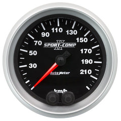 AutoMeter Products 3680-M GAUGE; SPEEDOMETER; 3 3/8in.; 225KM/H; GPS; SPORT-COMP II