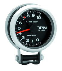 AutoMeter Products 3700 Gauge; Tachometer; 3 3/4in.; 10k RPM; Pedestal w/Red Line; Sport-Comp