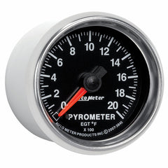 AutoMeter Products 3845 Gauge; Pyrometer (EGT); 2 1/16in.; 2000? F; Digital Stepper Motor; GS