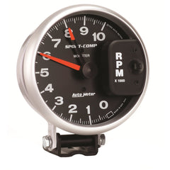AutoMeter Products 3900 Gauge; Tachometer; 5in.; 10k RPM; Pedestal w/Red Line; Sport-Comp