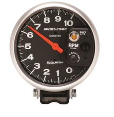 AutoMeter Products 3903 Gauge; Tachometer; 5in.; 10k RPM; Pedestal w/int. Shift-Lite; Sport-Comp