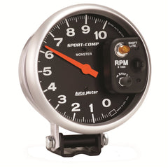 AutoMeter Products 3903 Gauge; Tachometer; 5in.; 10k RPM; Pedestal w/int. Shift-Lite; Sport-Comp
