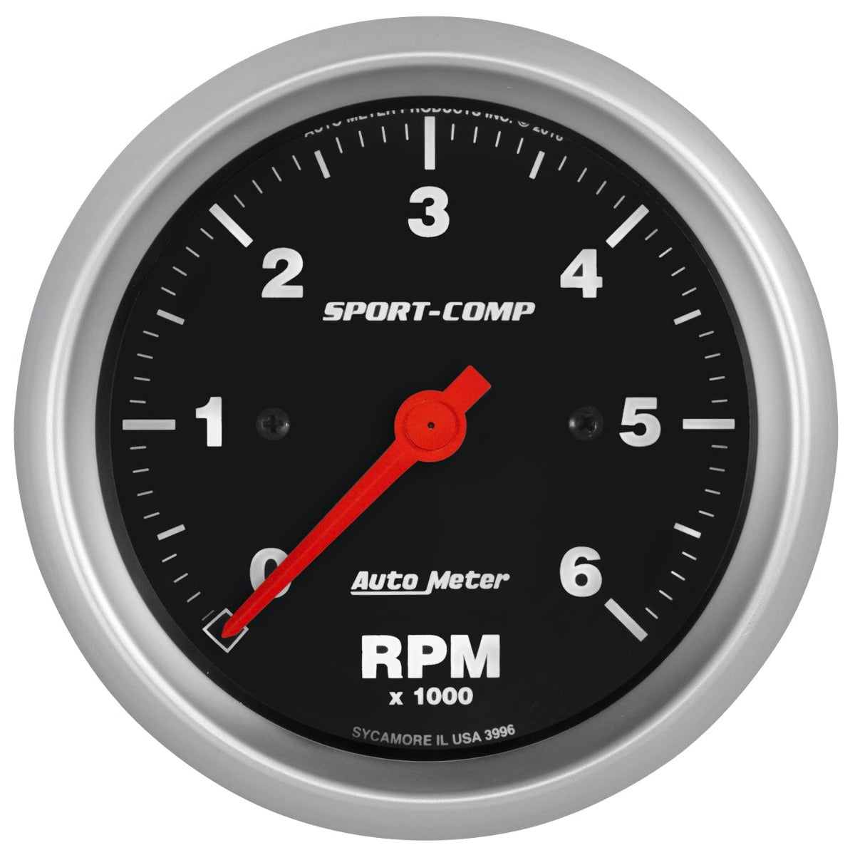 AutoMeter Products 3996 Sport-Comp Gauge, Tachometer, 3 3/8, 6k Rpm, In-Dash