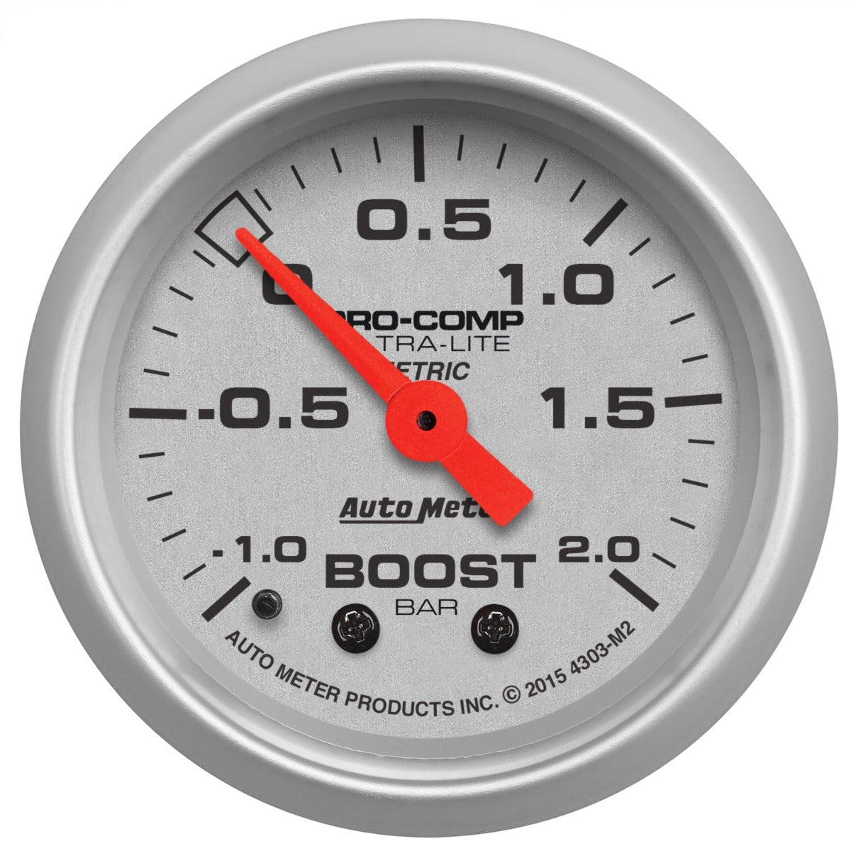 AutoMeter Products 4303-M2 Vac/Boost Gauge 2 1/16, -1 - +2 BAR, Mechanical Ultra-Lite
