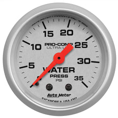 AutoMeter Products 4307 Gauge; Water Press; 2 1/16in.; 35psi; Mechanical; Ultra-Lite