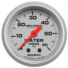 AutoMeter Products 4324 2 Water Pressure, 0-60 PSI Mechanical, Ultra-Lite