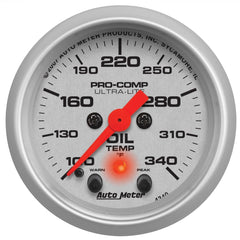 AutoMeter Products 4340 Oil Temperature 2-1/16in 100-340deg F with Peak and Warn