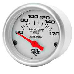 AutoMeter Products 4348-M Gauge; Oil Temp; 2 1/16in.; 60-170? F; Electric; Ultra-Lite