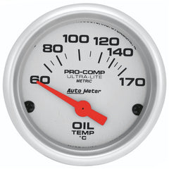 AutoMeter Products 4348-M Gauge; Oil Temp; 2 1/16in.; 60-170? F; Electric; Ultra-Lite
