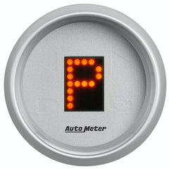 AutoMeter Products 4359 2-1/16 Silver Dial, Flat Lens, Dull Clear Anodized Super, Red Display