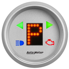 AutoMeter Products 4359 2-1/16 Silver Dial, Flat Lens, Dull Clear Anodized Super, Red Display