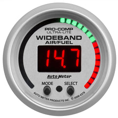 AutoMeter Products 4397 GAUGE; AIR/FUEL RATIO-PRO PLUS; 2 1/16in.; 10:1-20:1; DIGITAL W/PEAK/WARN; ULTRA