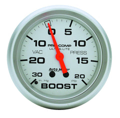 AutoMeter Products 4401 Gauge; Vac/Boost; 2 5/8in.; 30inHg-20psi; Mechanical; Ultra-Lite