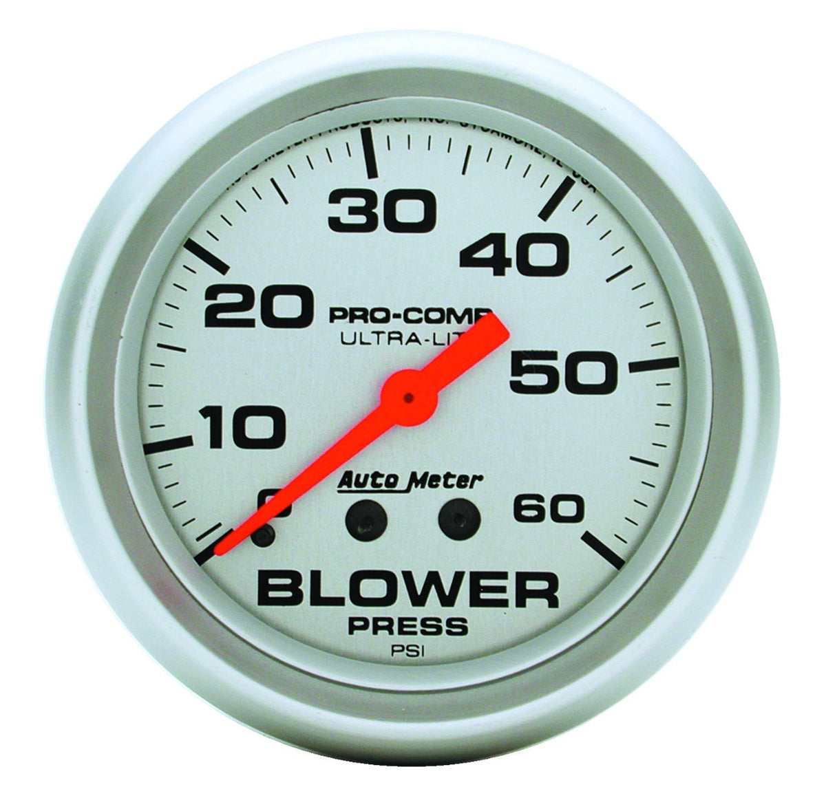 AutoMeter Products 4402 Gauge; Blower Press; 2 5/8in.; 60psi; Mechanical; Ultra-Lite