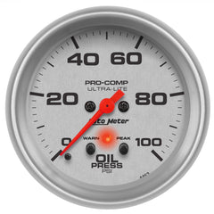 AutoMeter Products 4452 Gauge; Oil Press; 2 5/8in.; 100psi; Digital Stepper Motor w/Peak/Warn; Ultra-Lit