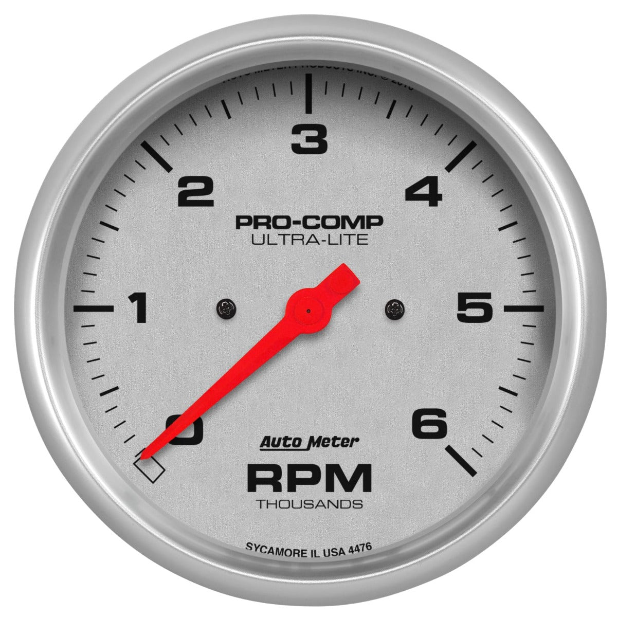 AutoMeter Products 4476 GAUGE; TACHOMETER; 5in.; 6K RPM; IN-DASH; ULTRA-LITE