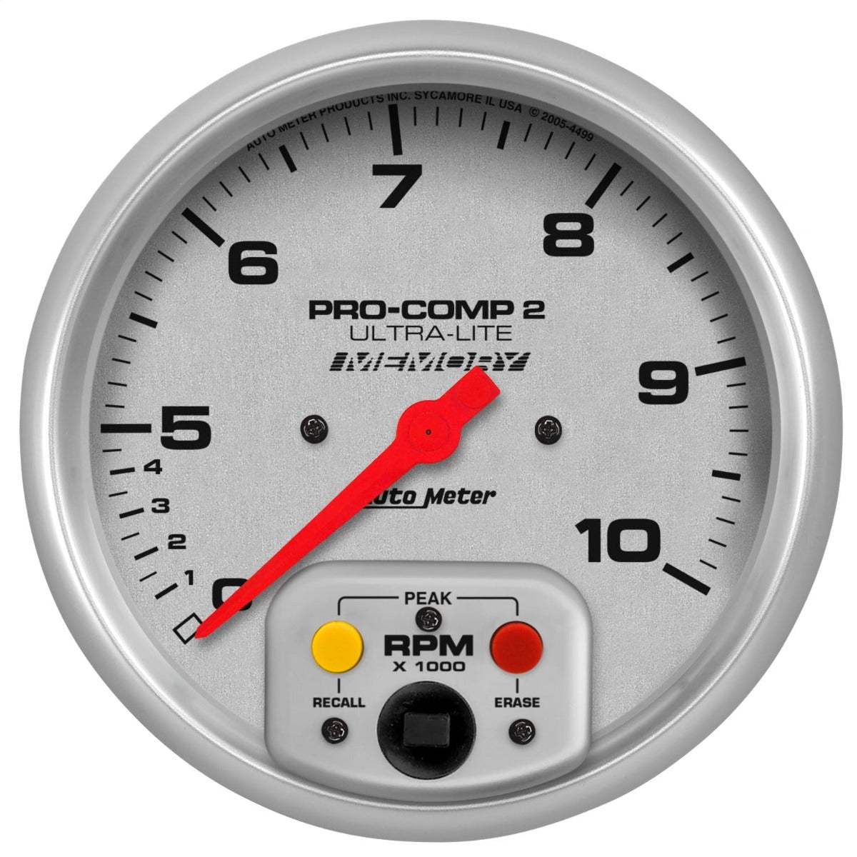 AutoMeter Products 4499 Tach Dual Range W/Memory 10 000 Rpm