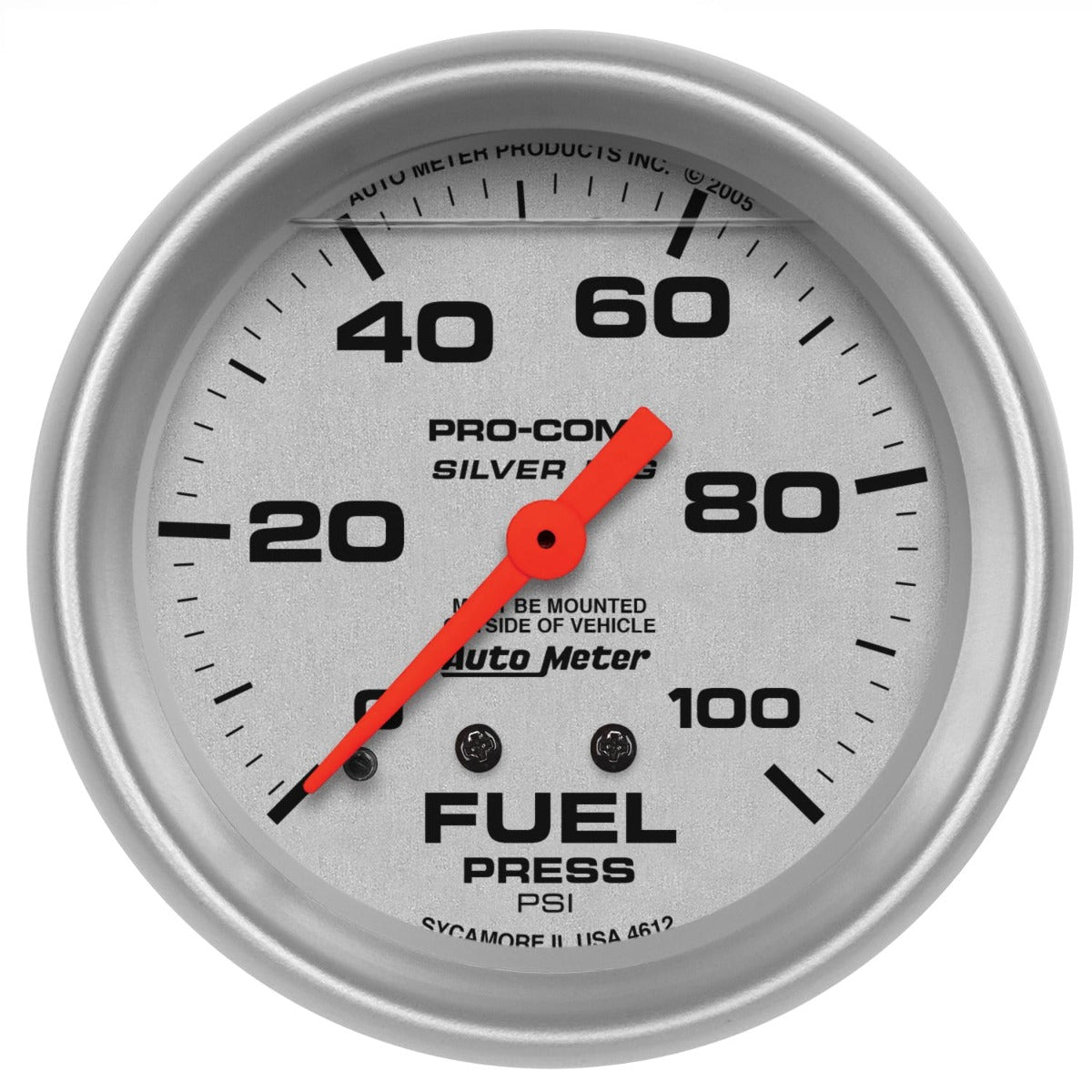 AutoMeter Products 4612 GAUGE; FUEL PRESS; 2 5/8in.; 100PSI; LIQUID FILLED MECH; ULTRA-LITE
