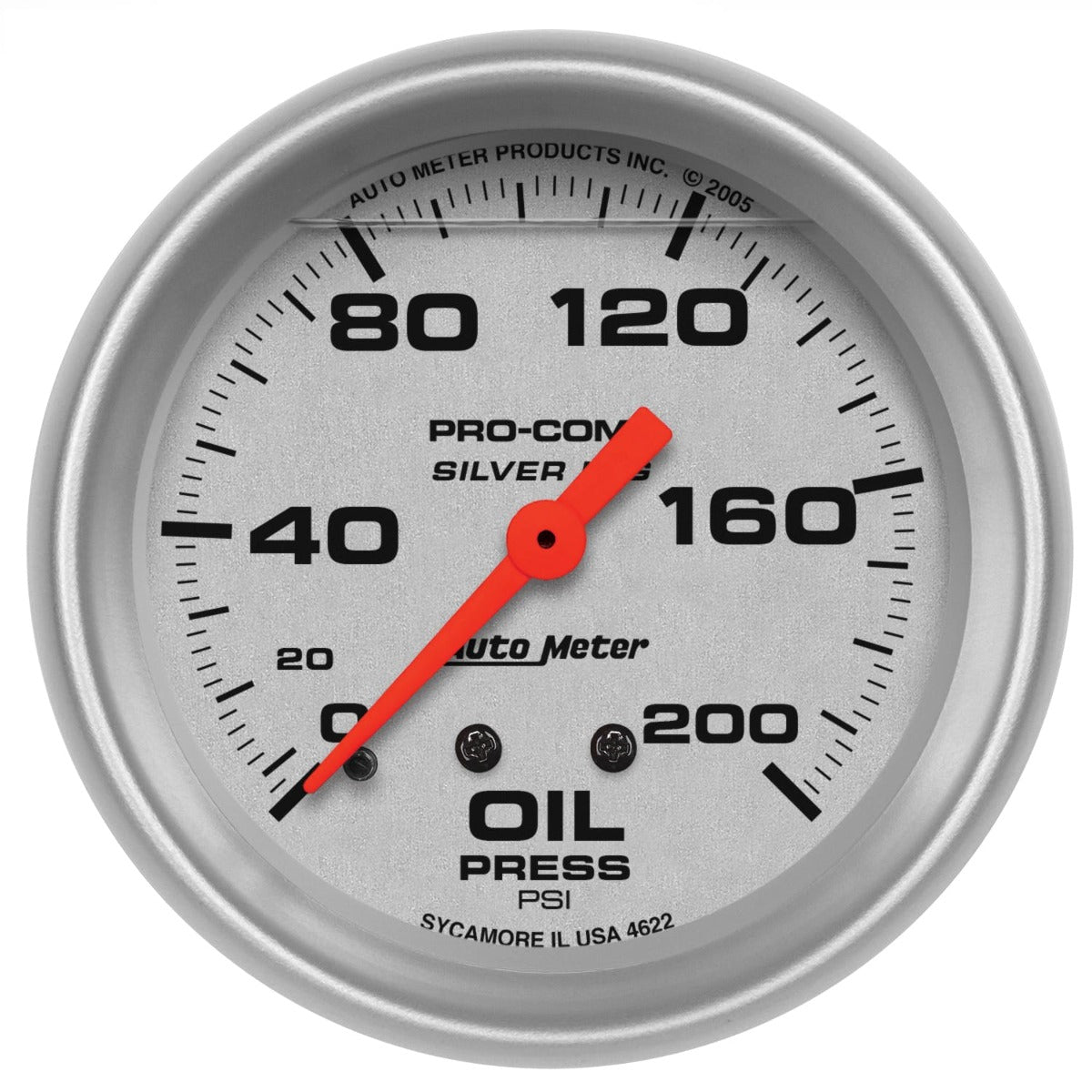 AutoMeter Products 4622 Gauge; Oil Press; 2 5/8in.; 200psi; Liquid Filled Mech; Ultra-Lite