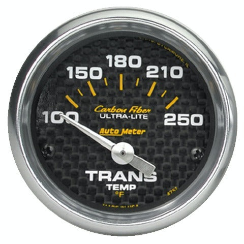 AutoMeter Products 4757 Gauge; Transmission Temp; 2 1/16in.; 100-250? F; Electric; Carbon Fiber
